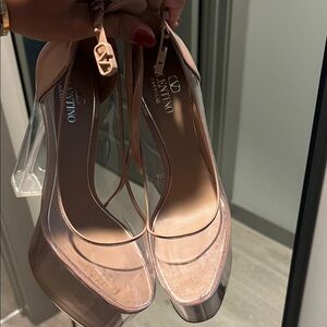 Valentino Women's Blush and Clear Heels